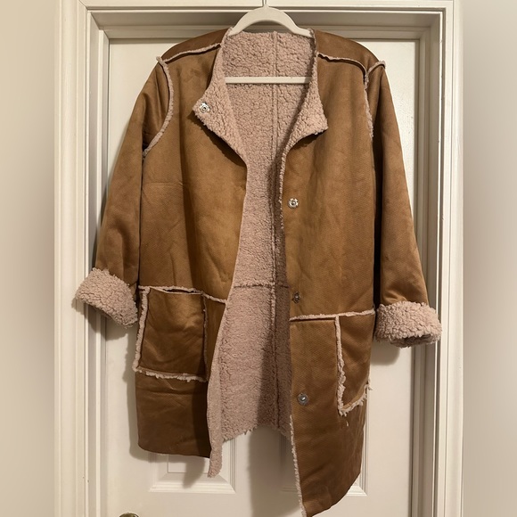 BB Dakota Reversible Faux Shearling/Suede Car Coat - Picture 11 of 11